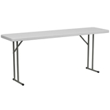 product Flash Furniture Elon 6-Foot Granite White Plastic Folding Training Table Granite White 6 ft Basic Ta