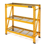product Yellow 3-Tier Wire Steel Garage Storage Shelving Unit 50 in. W  48 in. H  18 in. D